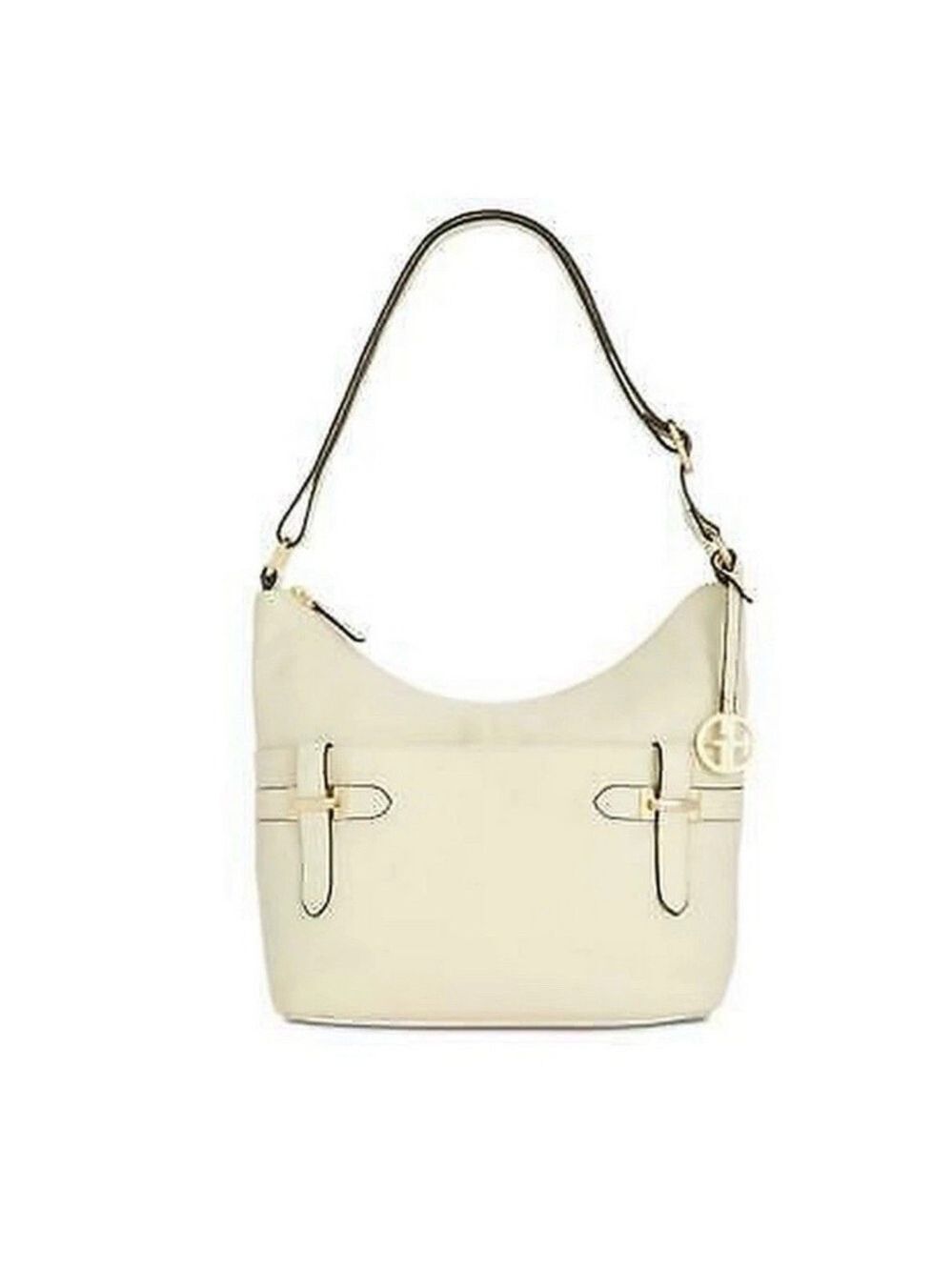 Giani Bernini Bridle Leather Hobo Bag Ivory